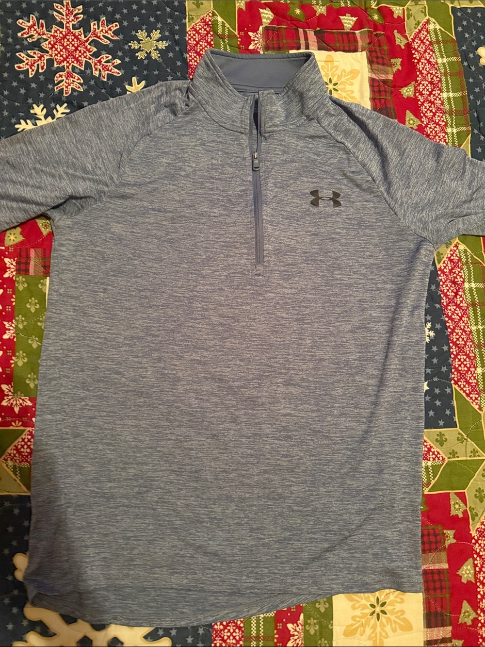 Under Armour Heathered Sky Blue 1/4 Zip Pullover